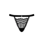 Crne čipkaste tanga gaćice S/M veličine OBSES01827