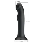 Moćni crni vibrator za vaginalni i analni sex DEBRA01584