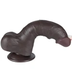 Realistični crni dildo sa pomerivom kožicom 21cm LVTOY00743
