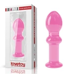 Stakleni analni dildo pink boje 12cm LVTOY00587